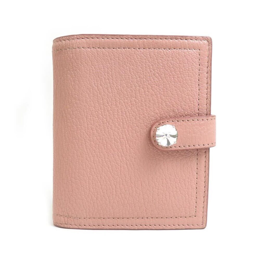 Miu Miu Wallet Leather Pink fold Bi Pink